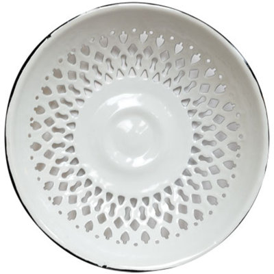 An enamelware bread plate listed at $24.99 by a US home retailer in September 2026