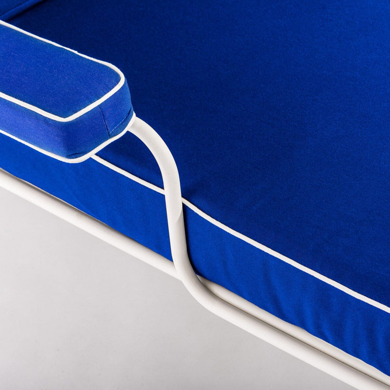 Waterhouse Outdoor Lounge Chair Cushion, Rivie Med Blue