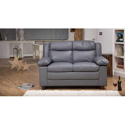 Huling 2 Seater Faux Leather Loveseat
