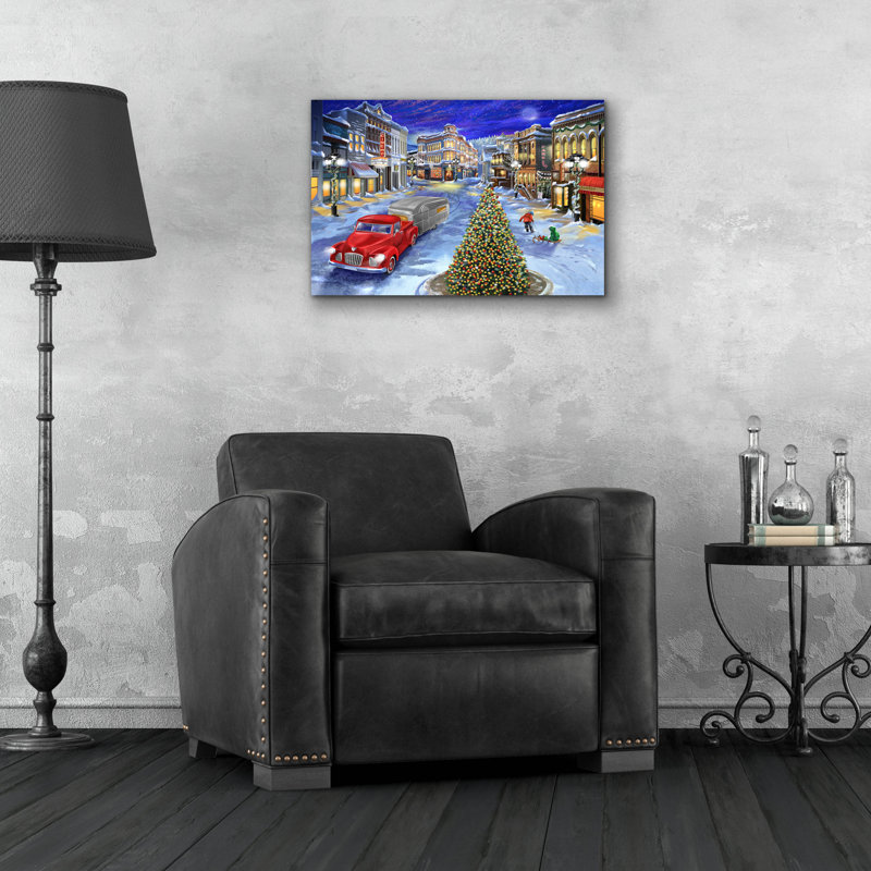 «Main Street Christmas» par Bigelow, illustrations en verre acrylique, H 16 po x l 24 po x P 0,2 po