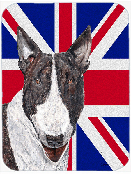 Planche à découper en verre à drapeau britannique britannique terrier caroline Union Jack