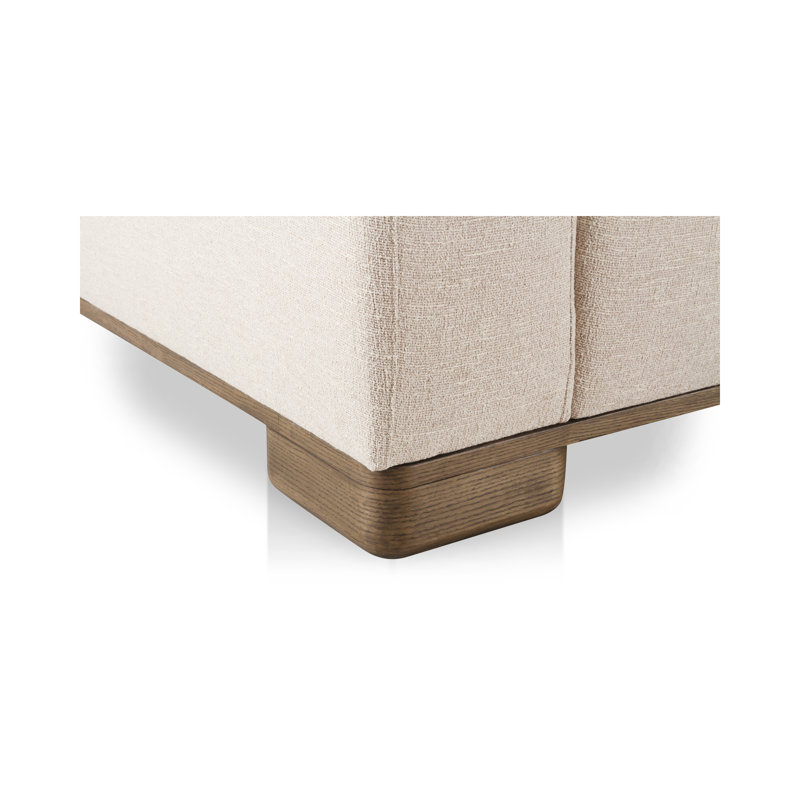 June Modular Sofa Performance Fabric, Beige, 30" H x 115" W x 40" D