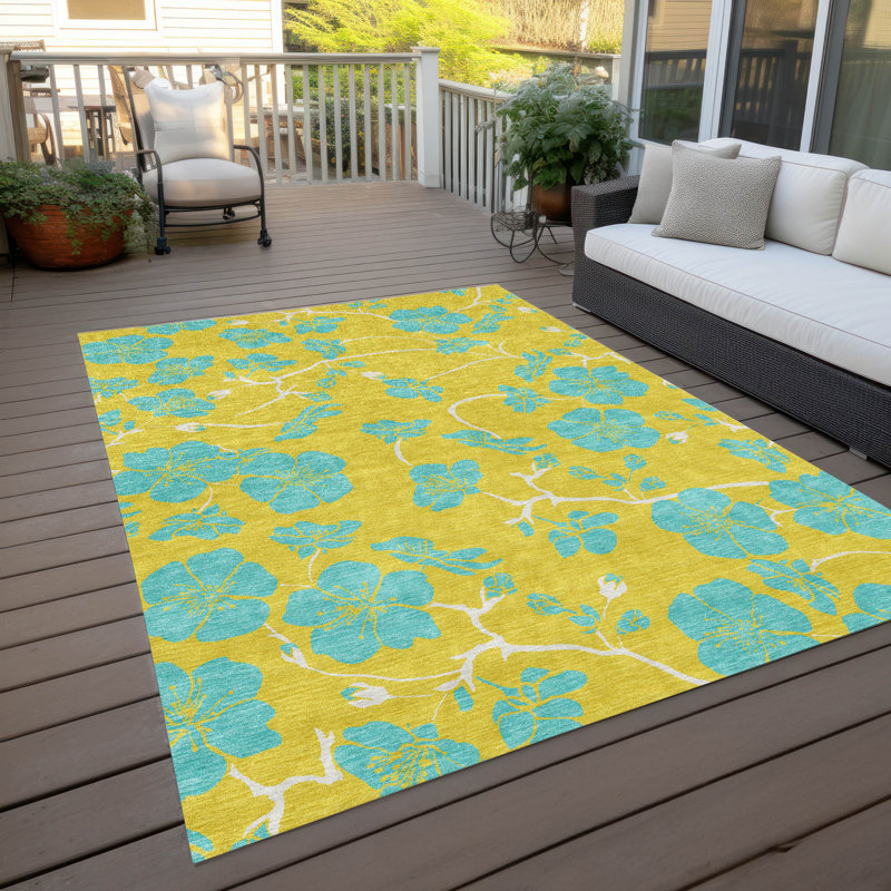 Machine Washable Indoor/Outdoor Chayden ACN1032 Rug, Rectangle 8' x 10'