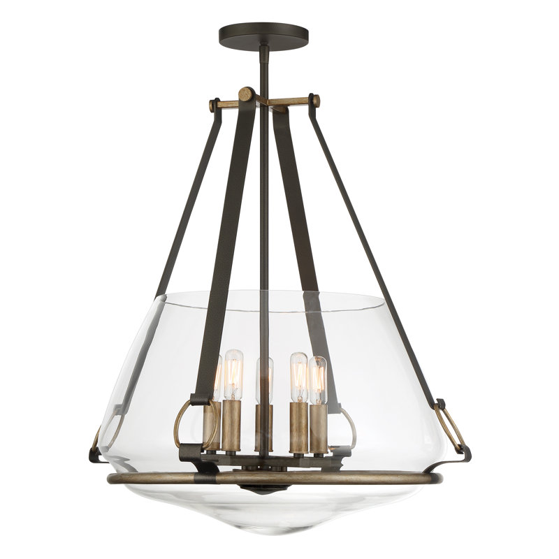 Lustre géométrique unique à 5 lumières Daughtry