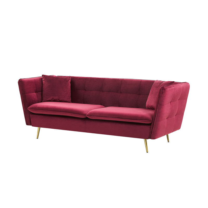 Baer Velvet Sofa, Red