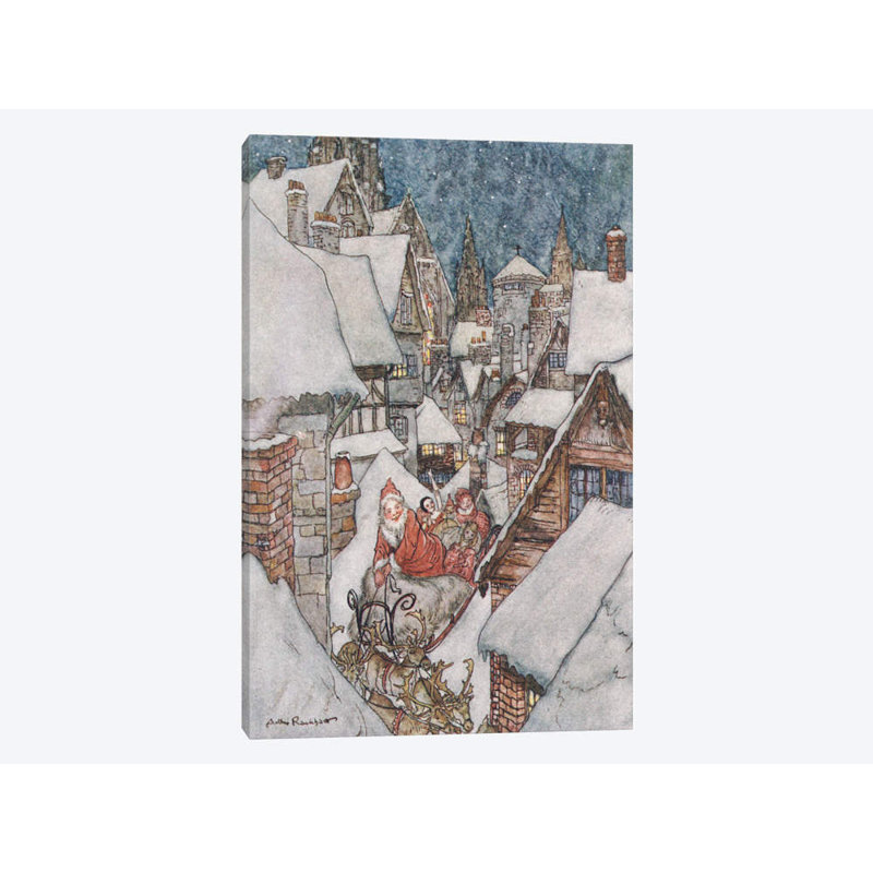 Colour Plate III (Illustration From Clement C. Moore's The Night Before Christmas), 1931 by Arthur Rackham - Painting on Canvas