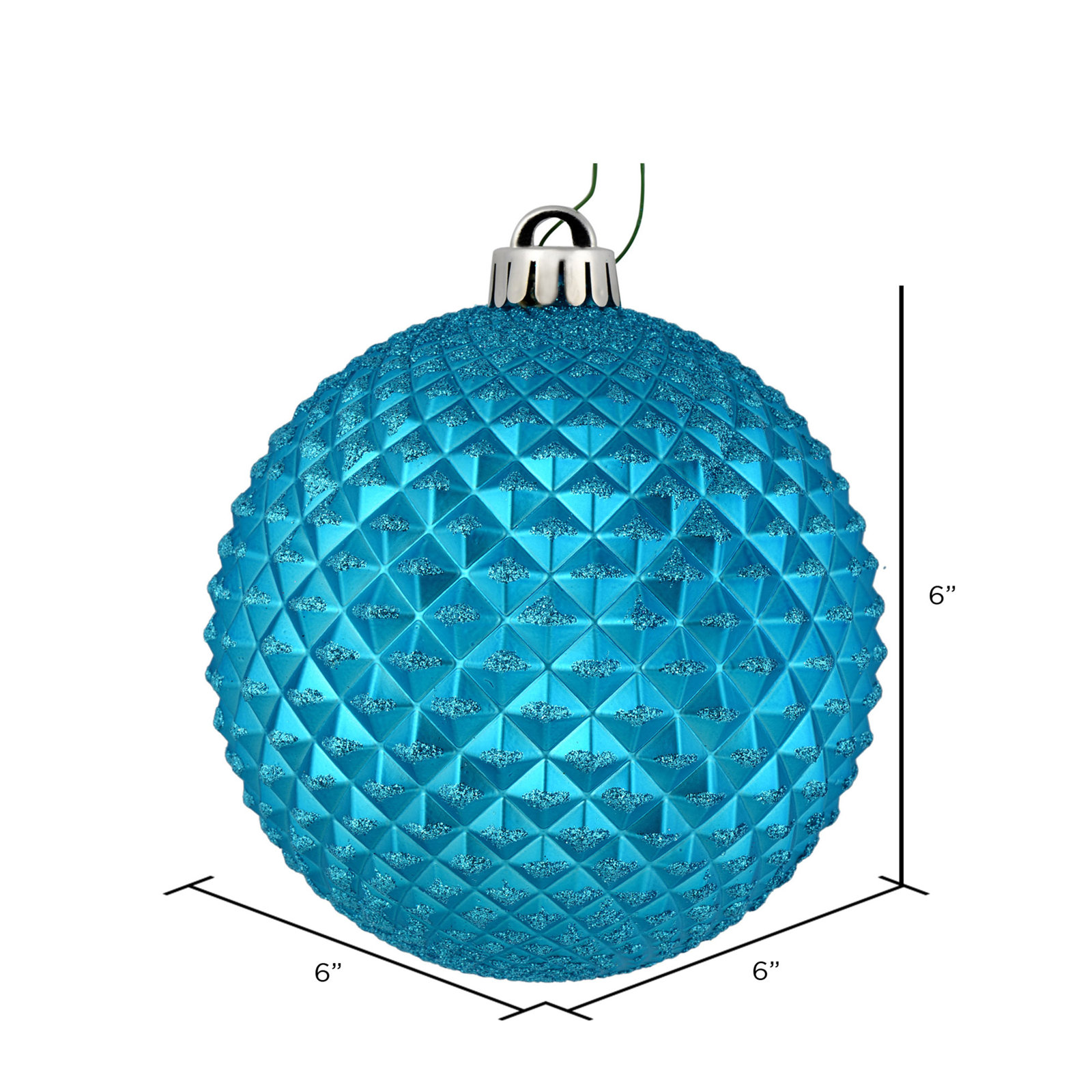 6" Bauble, Turquoise