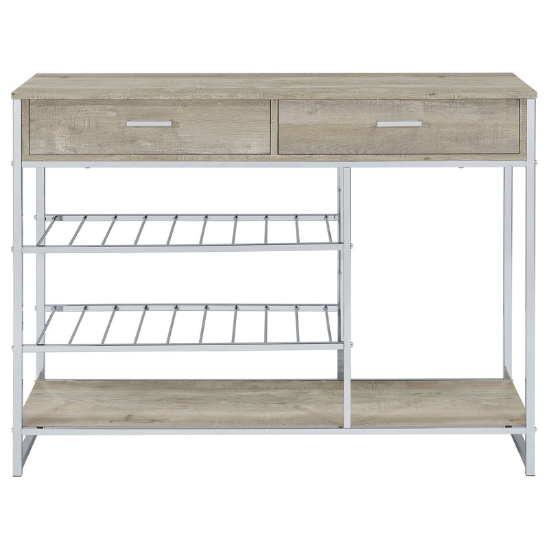 2-drawer Home Bar Storage with Wine Rack