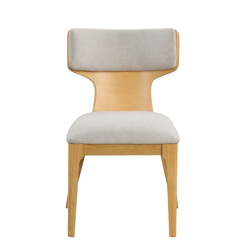 Chaise de salle à manger de style contemporain, Gris, Naturel