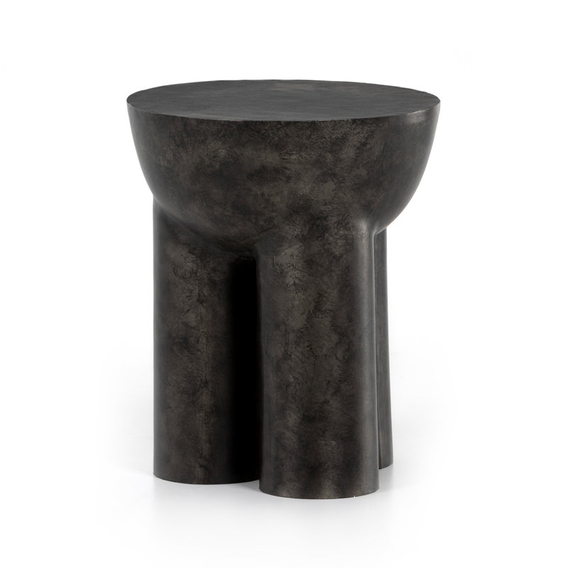Sante End Table, Raw Black