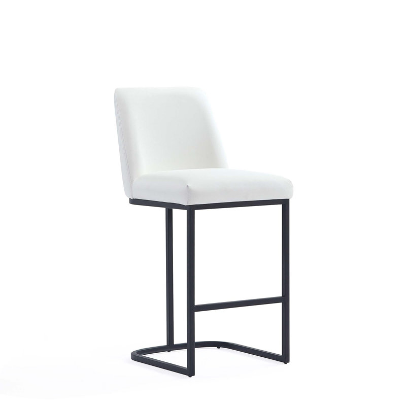 Tabouret de comptoir Serena, Tabouret de comptoir (siège d'une hauteur de 26,3, Blanc