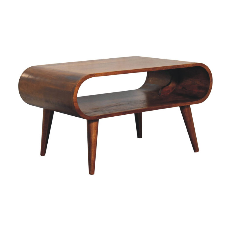 Solid Wood Single Coffee Table, 17.3" H x 31.5" W x 19.7" D