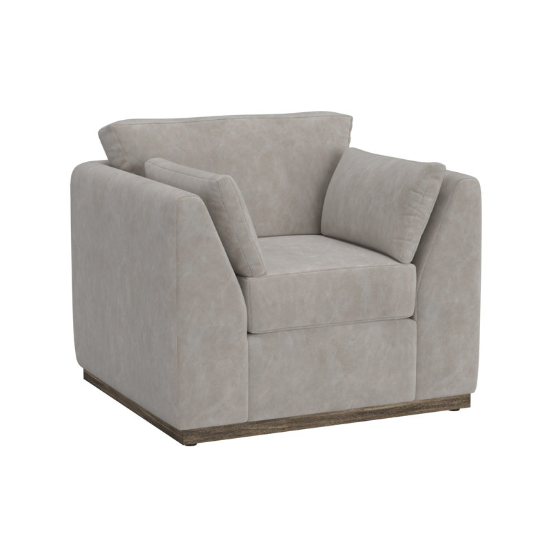 Faux Leather Armchair, Snow Faux Leather