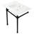 Kingston Brass Dreyfuss 31-Inch Ceramic Console Sink with Stainless Steel Legs-50241375-50233728