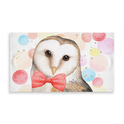 Chic Owl Gray Bird Tablecloth | Indoor Outdoor Home Decor