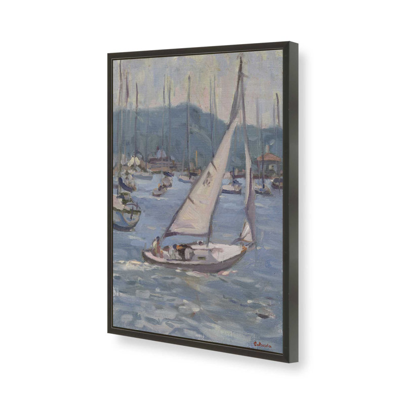 «Breezing Up» par Stephen Calcasola, reproduction d'art sur toile, H 40 po x l 30 po, Black
