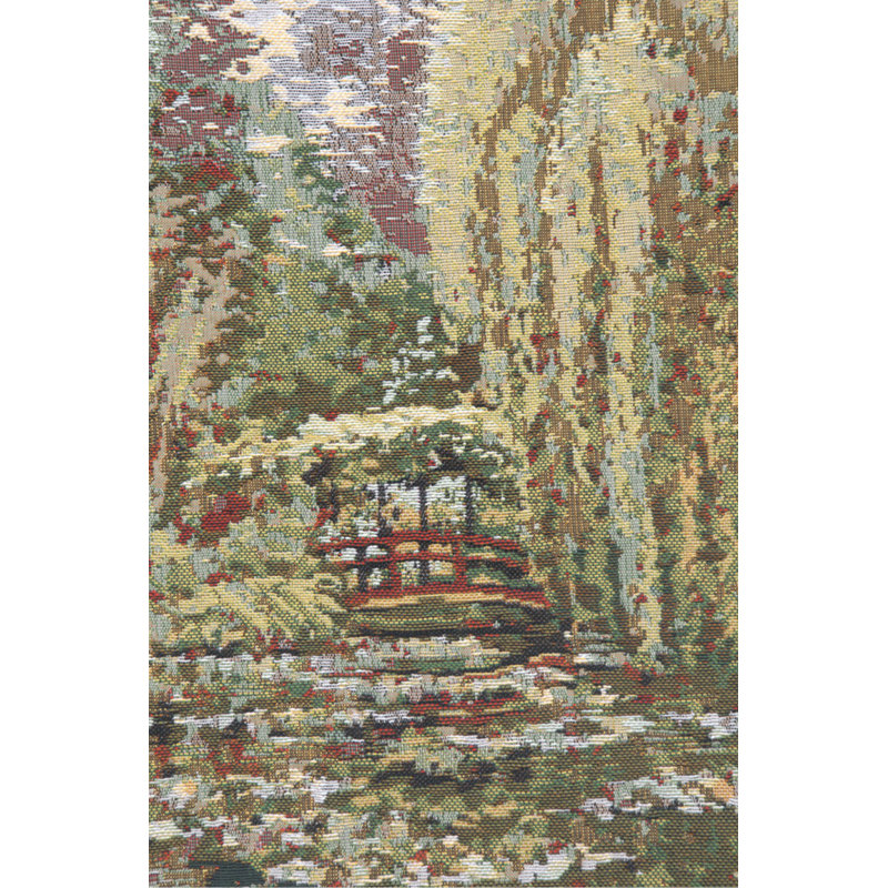 Monet's Garden Cotton Tapestry Square Throw Pillow Cover