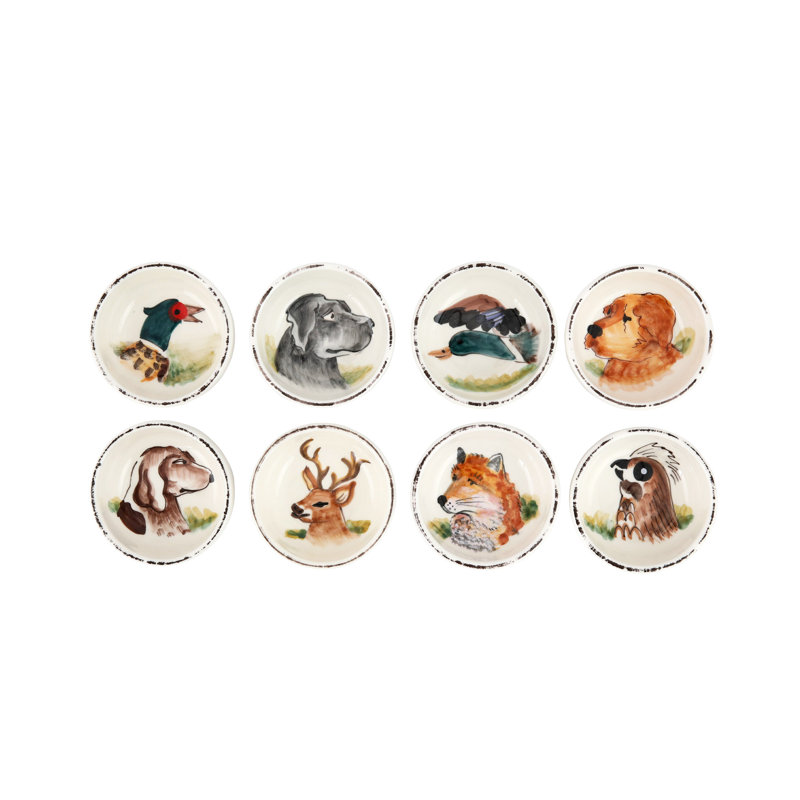 Wildlife Terra Bianca Condiment Bowls