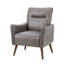 Fauteuil moderne en simili cuir avec pieds en bois massif Amylee-1390516016