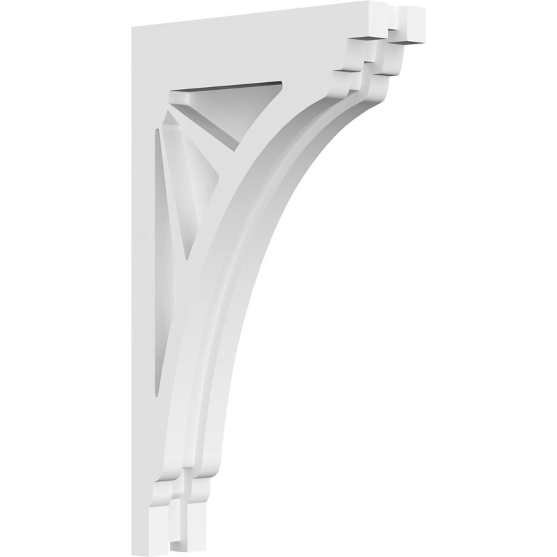 1 corbeau en PVC de qualité architecturale Stanford de l 7/8 po x P 7 po x H 12 po, H 12 po x l 7 po x P 1,875 po