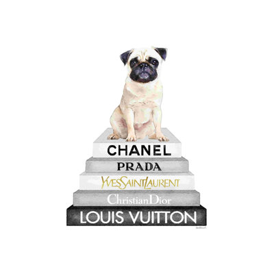 Carlin Pug - peinture sur toile tendue