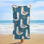 Serviette de bain bleue en microfibre à séchage rapide 30 "x 63" Blue Seagull Serviettes très absorbantes pour la piscine, les voyages, la natation et le sport