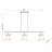 Omoro 3-Light Linear Chandelier in Brushed Nickel-1963462809
