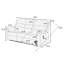 Canapé moderne à mouvement horizontal 1pc