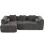 Canapé modulaire gris pour la maison, 101,2 po. Conception modulaire avec assise profonde. Confort en mousse complète. Courbe lisse. 3 coussins carrés et 2 traversins. Dossier. Conception d'inspiration américaine. Largeur 50,4 po. 27,2 po de hauteur.-587043827