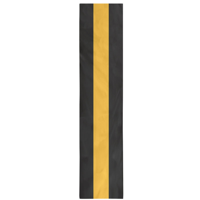 Boston Table Runner, 90" x 16", Cotton Blend, Colorado,Black/Pittsburgh Gold/Black