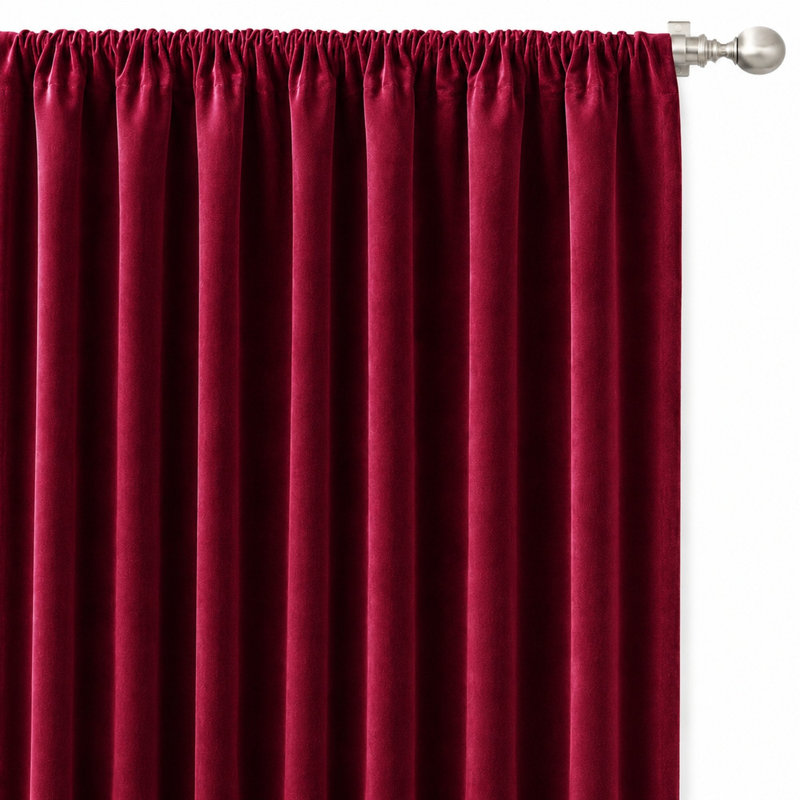 Shiny Solid Velvet | Gian Fabric, Cranberry