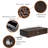 56"W Outdoor Concrete Propane Fire Pit Table With Glass Wind Guard-551208023