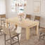 Table de salle à manger Farmhouse pour 6 à 8 personnes, tables de cuisine de 71 po de long avec structure en bois robuste, grande table de salle à manger rectangulaire de 6 pi pour la salle à manger, noyer gris, non extensible 71 po-129411776-129411778