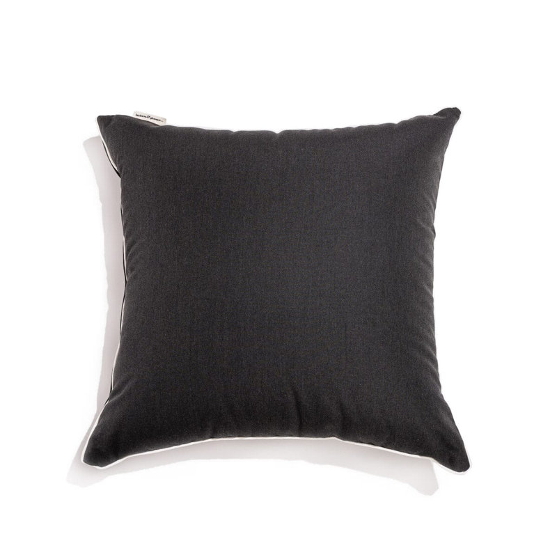 Indoor/Outdoor Pillow Cover & Insert, Black/White, Square 26"