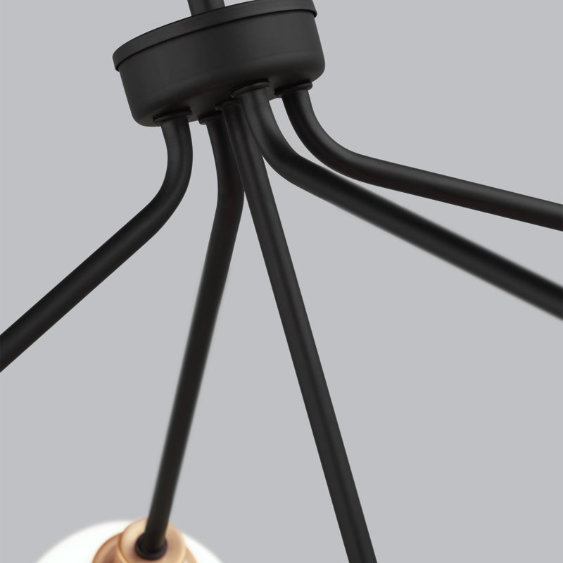 Andrea 5 Light Metal Dimmable Sputnik Chandelier