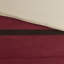 Ensemble de literie luxueux 7 pièces en faux suède, rouge, grand, design transitionnel