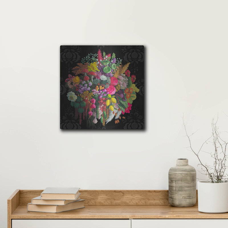  «Large Nature Bomb», art mural en métal 12 po x 12 po par Heather, H 12 po x l 12 po