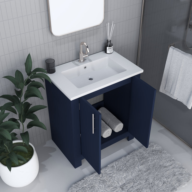 Ensemble de meuble-lavabo simple 30 po Austin, Bleu marine