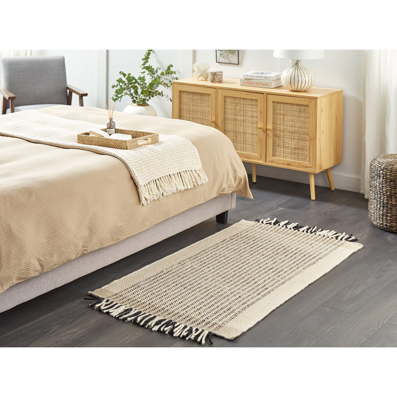 Mitchellville Striped Wool Hand Woven Area Rug, Rectangle 80 x 150cm