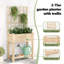 Garden Planter with Shelf Solid Fir Wood Outdoor Rectangular Box-1191456481
