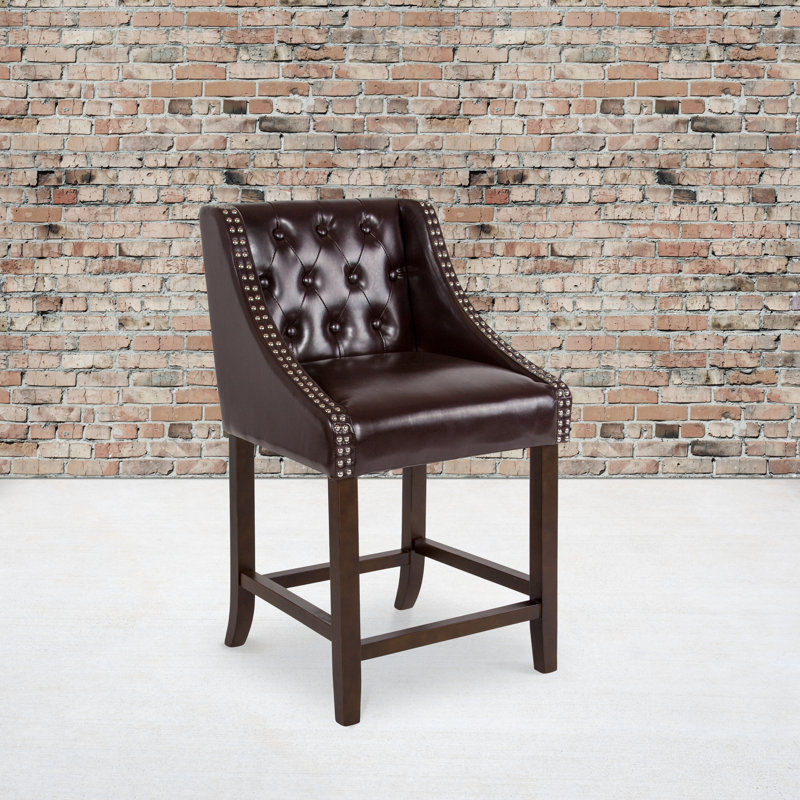 Tabouret de comptoir Teja, Noir, Tabouret de comptoir (assise de 24 po de hauteur)