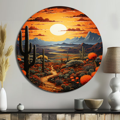 Marynel - Floral Round Metal Art