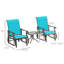 Ensemble de chaises coulissantes (brun, bleu)