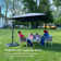 8' Square Medium Cantilever Umbrella Aluminum Offset with Base and 360-degree Rotation