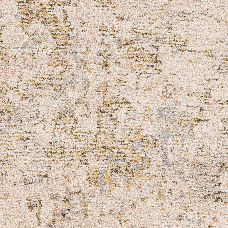 Abstract Handmade Tufted Area Rug in Beige, Rectangle 10' x 14'