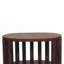 Table de chevet à double tablette Ariella, pieds nordiques, brun foncé