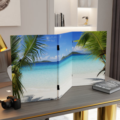 Kight Beach Vacation Canvas Room Divider