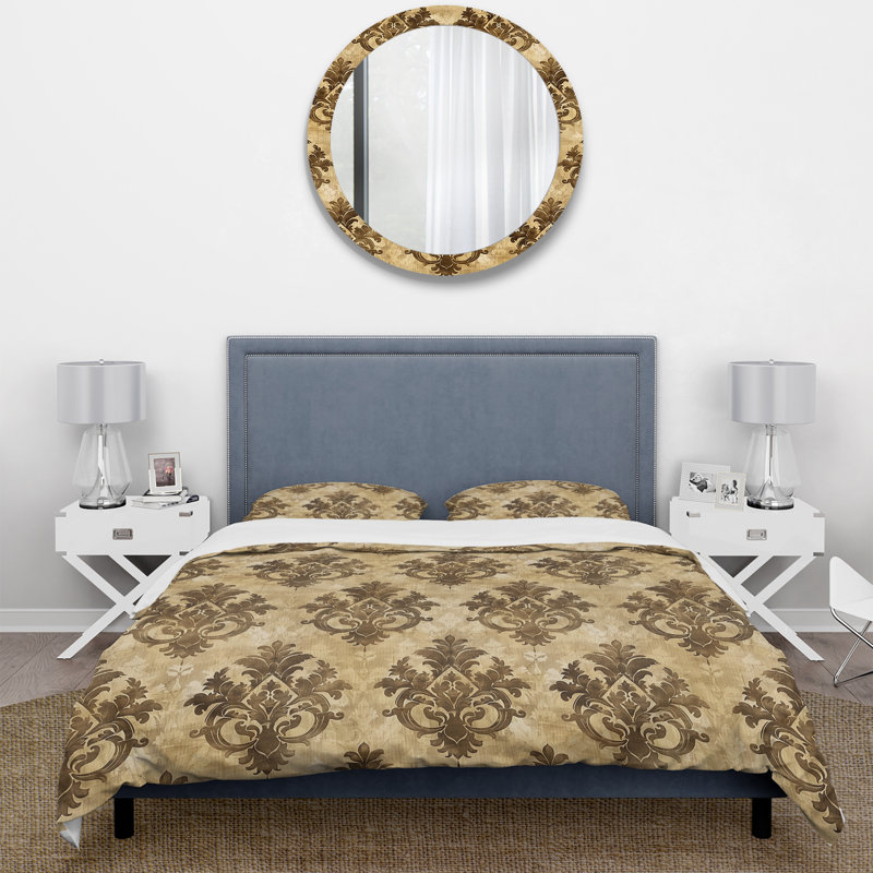 Ensemble de housse de couette Brown Rustic Elegant Charm III - Country, Housse de couette très grand + 2 taies décorativ