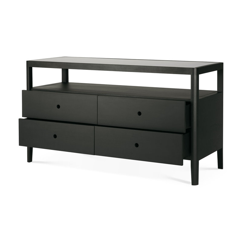 Spindle 4 - Drawer Dresser, Black