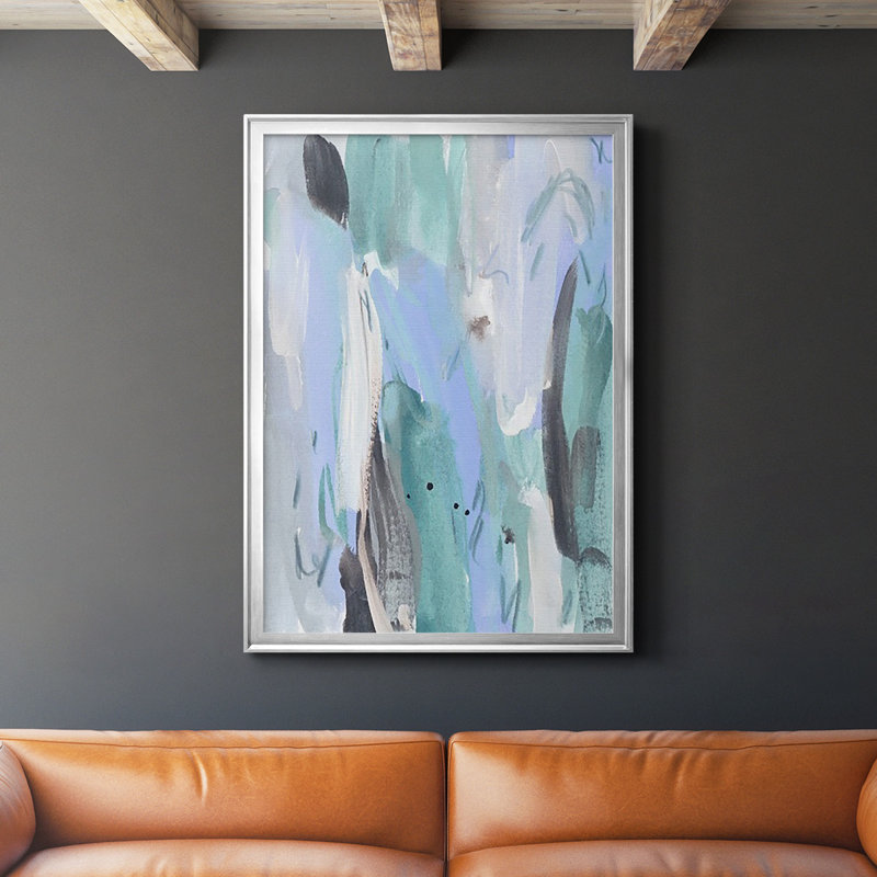 «Ocean Crush III», reproduction encadrée de qualité supérieure - prête à être accrochée, H 24,5 po x l 18,5 po, Argent